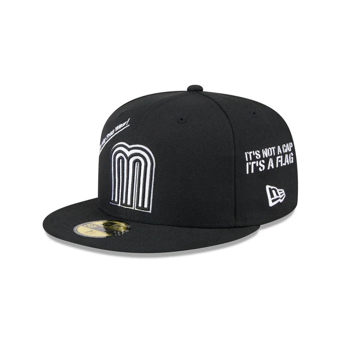 New Era Mexico Anniversary Logos 59FIFTY Fitted Hat-Black/White