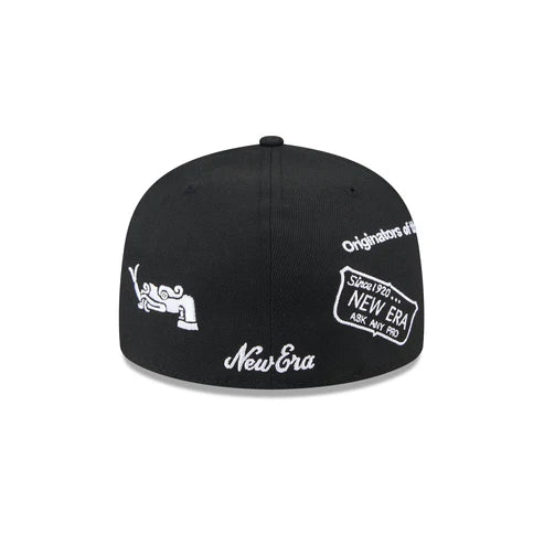 New Era Mexico Anniversary Logos 59FIFTY Fitted Hat-Black/White