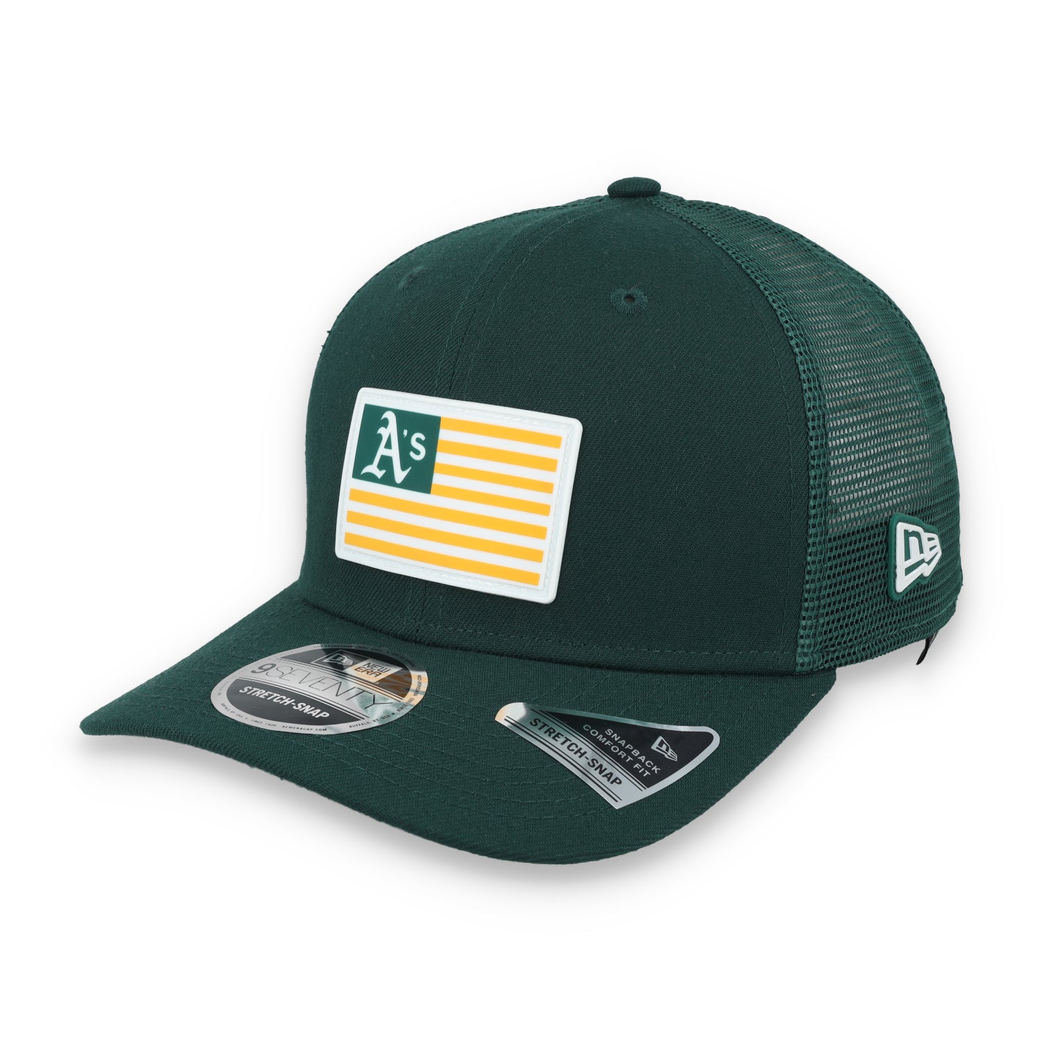 New Era Oakland Athletics Flag Patch 9SEVENTY Stretch-Snap Hat