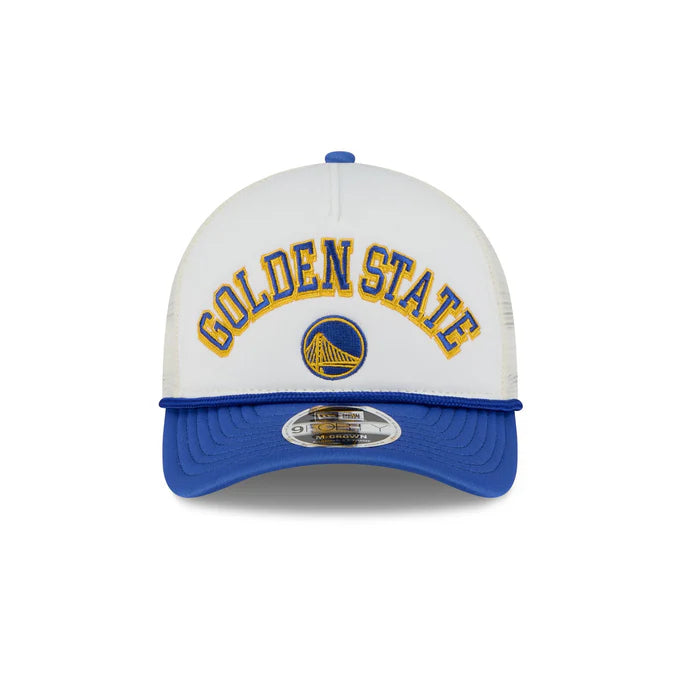 New Era Golden State Warriors Chrome Arch M-Crown 9FORTY Adjustable Snapback Hat