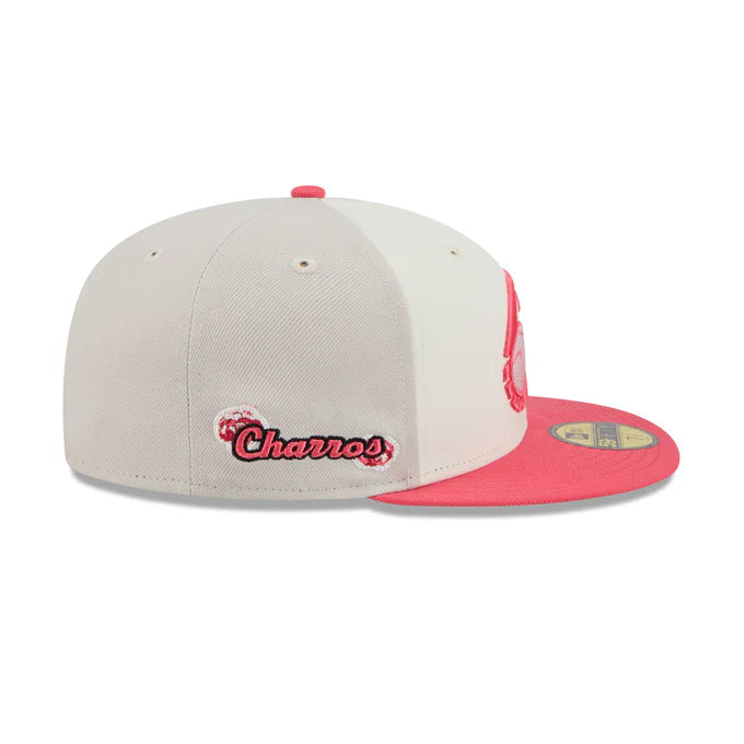 New Era Charros De Jalisco Alternative 3-Tone 59FIFTY Fitted Hat-Pink