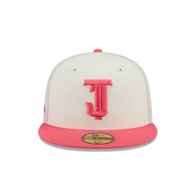 New Era Toros De Tijuana Two-Tone Coral 59FIFTY Fitted Hat-Pink