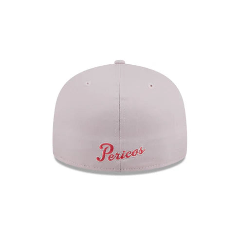 New Era Pericos De Puebla Wordmark 59FIFTY Fitted Hat-Pink