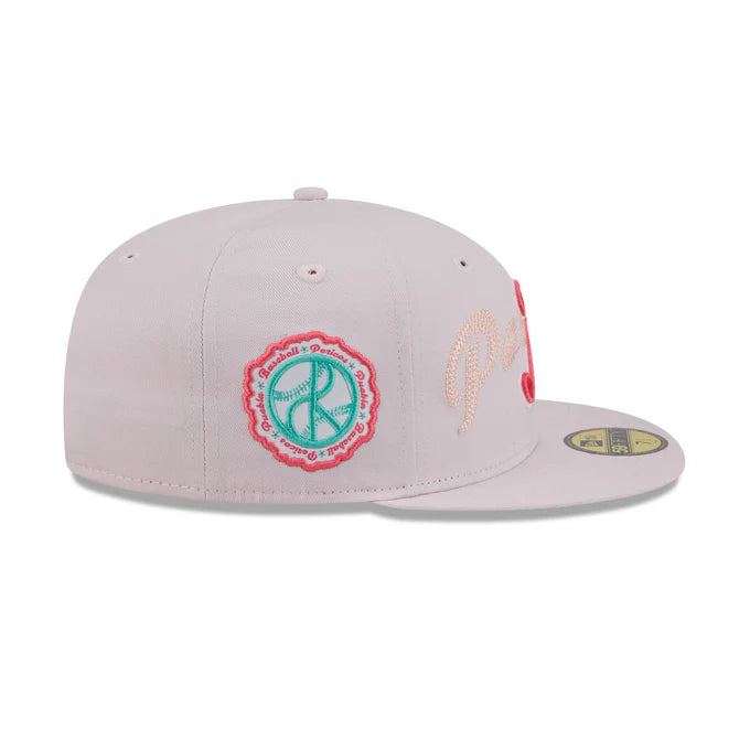 New Era Pericos De Puebla Wordmark 59FIFTY Fitted Hat-Pink