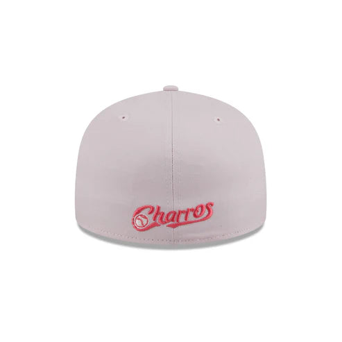 New Era Charros De Jalisco Stacked Wordmark 59FIFTY Fitted Hat-Pink