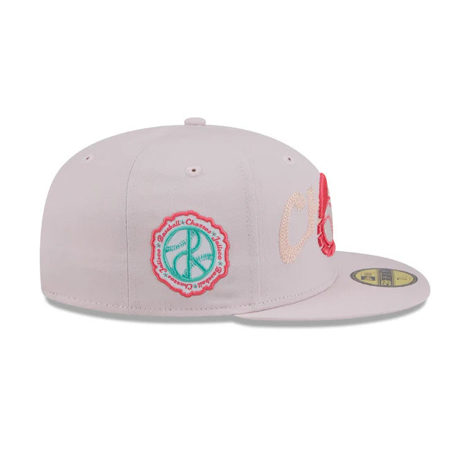 New Era Charros De Jalisco Stacked Wordmark 59FIFTY Fitted Hat-Pink