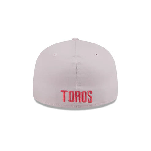 New Era Toros De Tijuana Stacked Wordmark 59FIFTY Fitted Hat-Pink