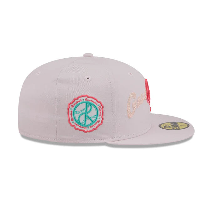New Era Guerreros De Oaxaca Stacked Wordmark 59FIFTY Fitted Hat-Pink