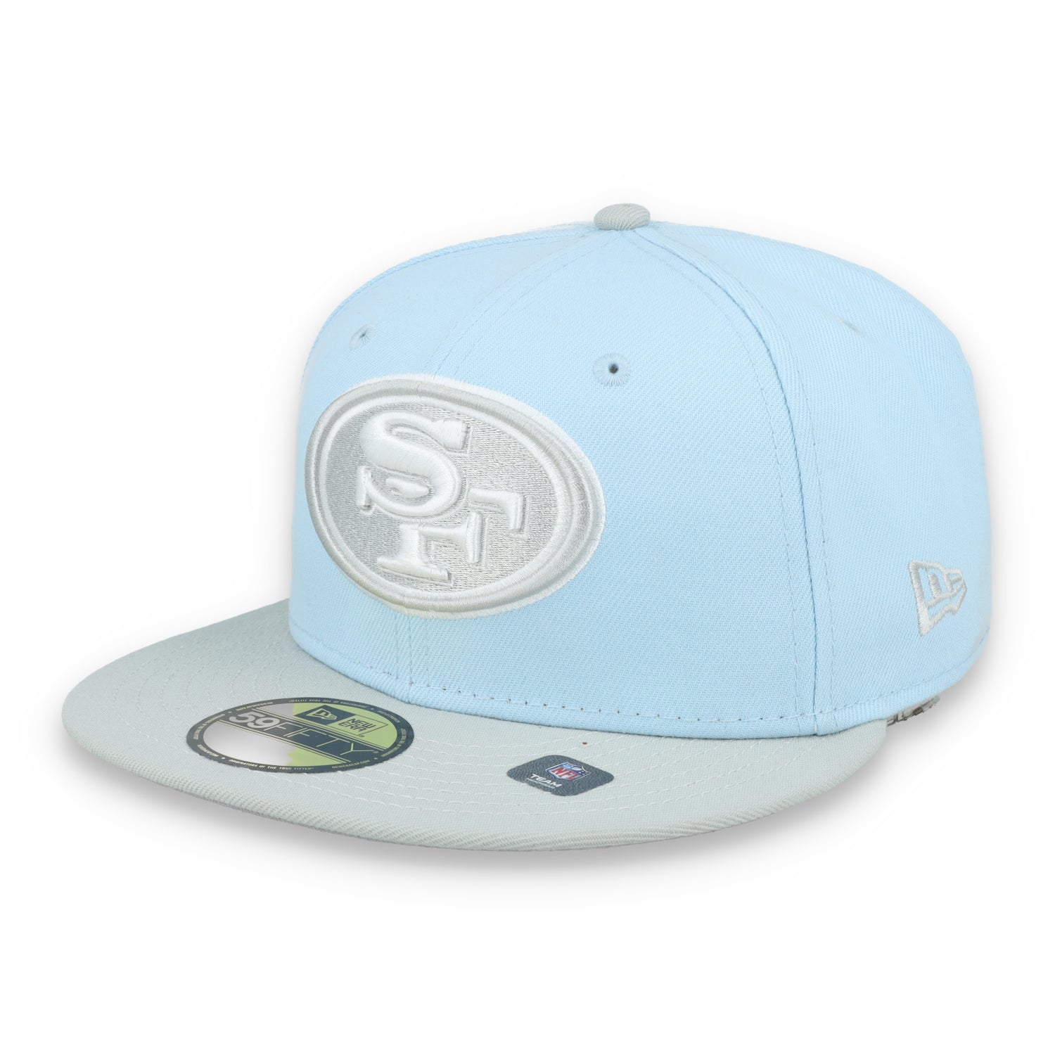 New Era San Francisco 49ers 2-Tone Color Pack 59FIFTY Fitted Hat-Light Blue/Gray