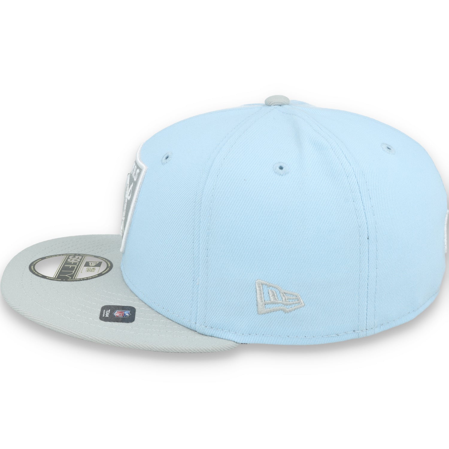 New Era Las Vegas Raiders 2-Tone Color Pack 59FIFTY Fitted Hat-Light Blue/Gray