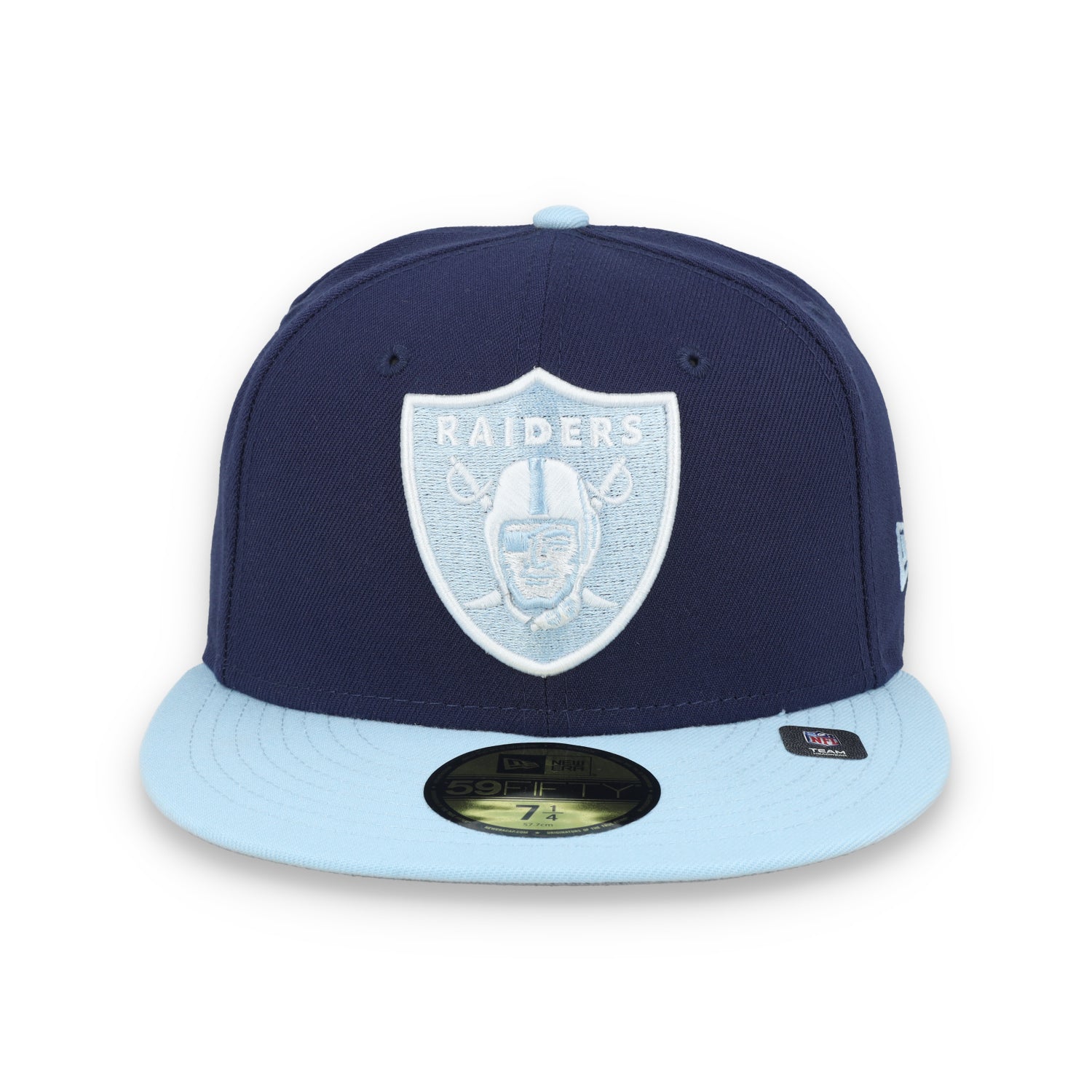 New Era Las Vegas Raiders 2-Tone Color Pack 59FIFTY Fitted Hat-Navy/Light Blue