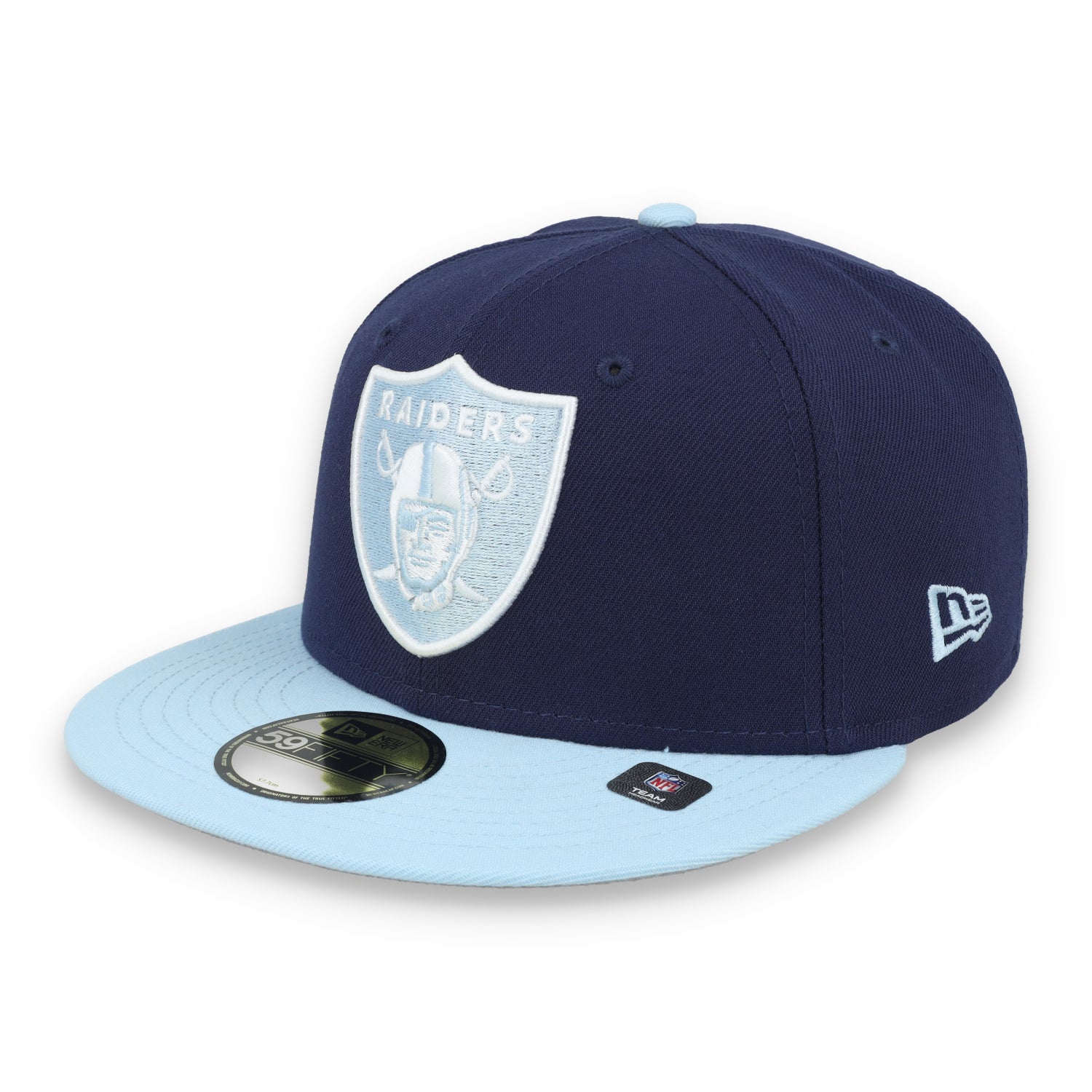 New Era Las Vegas Raiders 2-Tone Color Pack 59FIFTY Fitted Hat-Navy/Light Blue