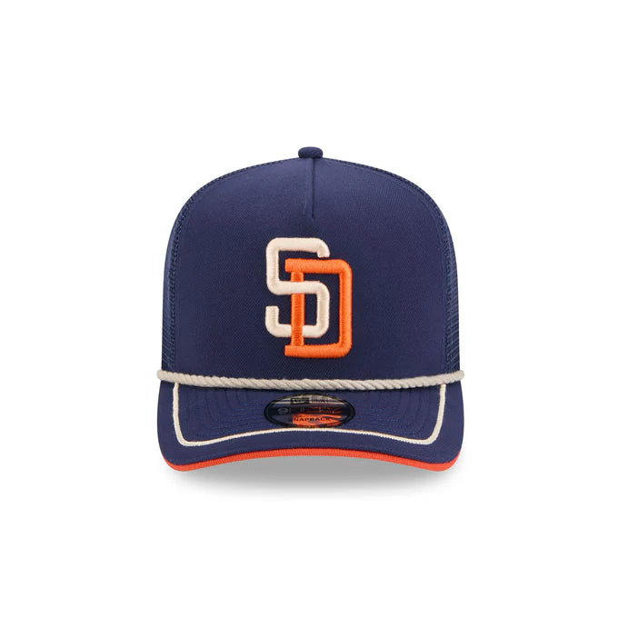 New Era San Diego Padres Vintage Team Rope 9FIFTY A-Frame Trucker Hat