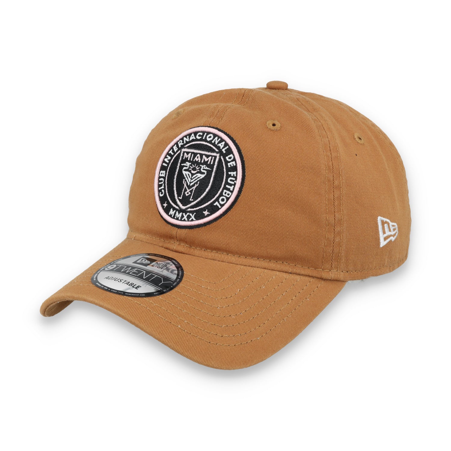 New Era Inter Miami Crest 9TWENTY Adjustable Hat-Khaki