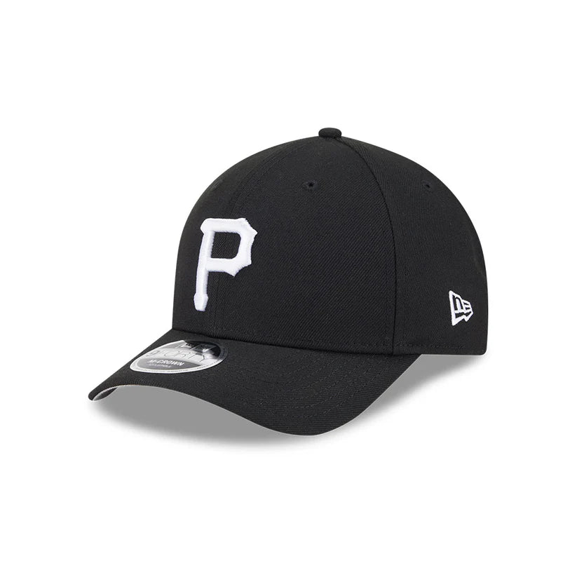 New Era Pittsburgh Pirates 39THIRTY M-Crown A-Frame Stretch Fit Hat-Black/White