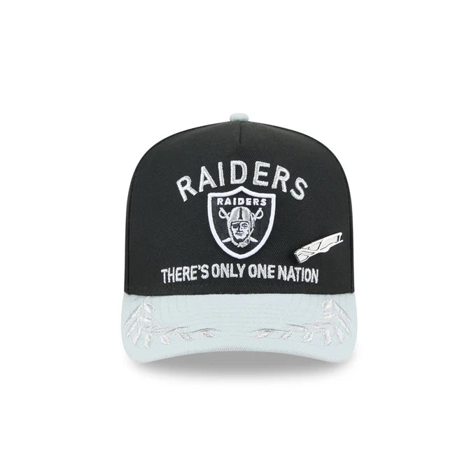 New Era Las Vegas Raiders 2025 NFL Draft A-Frame 59FIFTY Fitted Hat