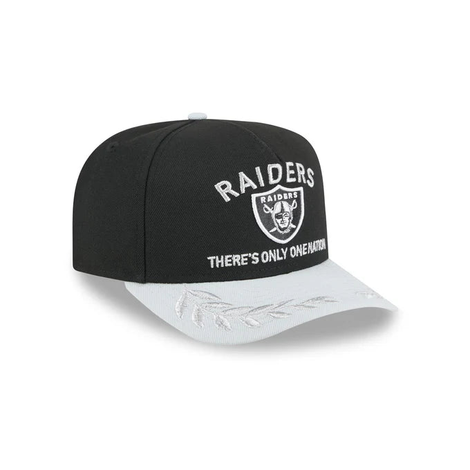 New Era Las Vegas Raiders 2025 NFL Draft A-Frame 9FIFTY Snapback Hat-Black