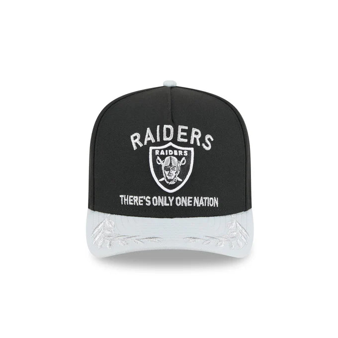 New Era Las Vegas Raiders 2025 NFL Draft A-Frame 9FIFTY Snapback Hat-Black