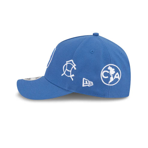New Era Club America All League 9FORTY M-Crown A-Frame Adjustable Hat-Indigo