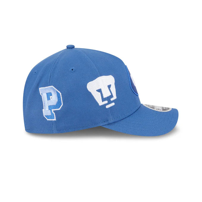 New Era Pumas UNAM All League 9FORTY M-Crown A-Frame Adjustable Hat-Indigo