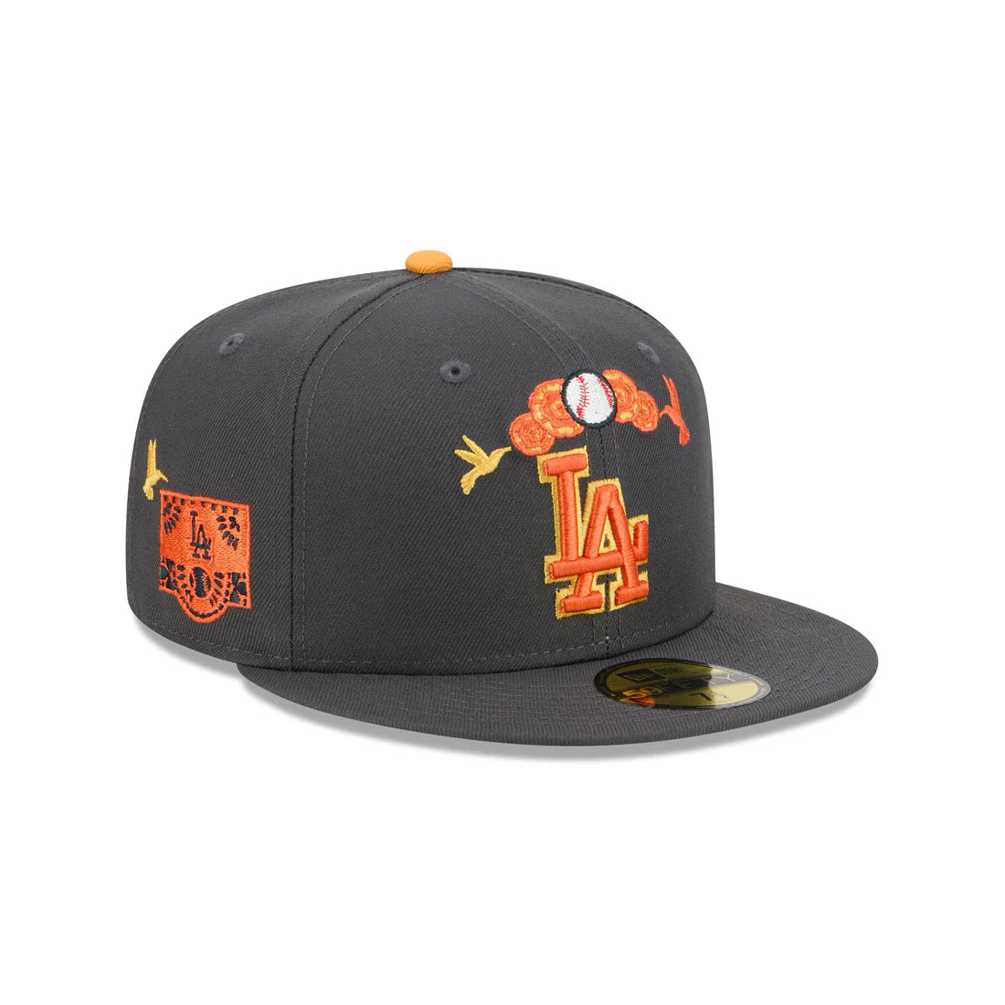 New Era Los Angeles Dodgers Day of the Dead 59FIFTY Fitted Hat-Graphite
