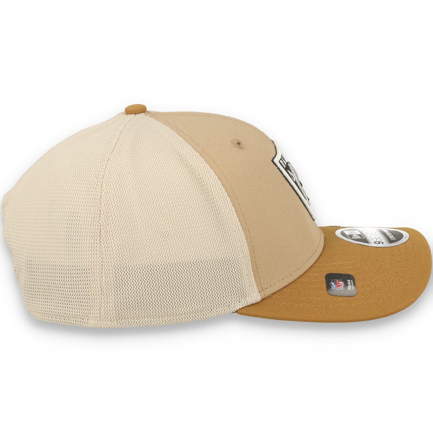 New Era Las Vegas Raiders 2-Tone 9SEVENTY Trucker Stretch-Snap Adjustable Hat-Brown/Beige