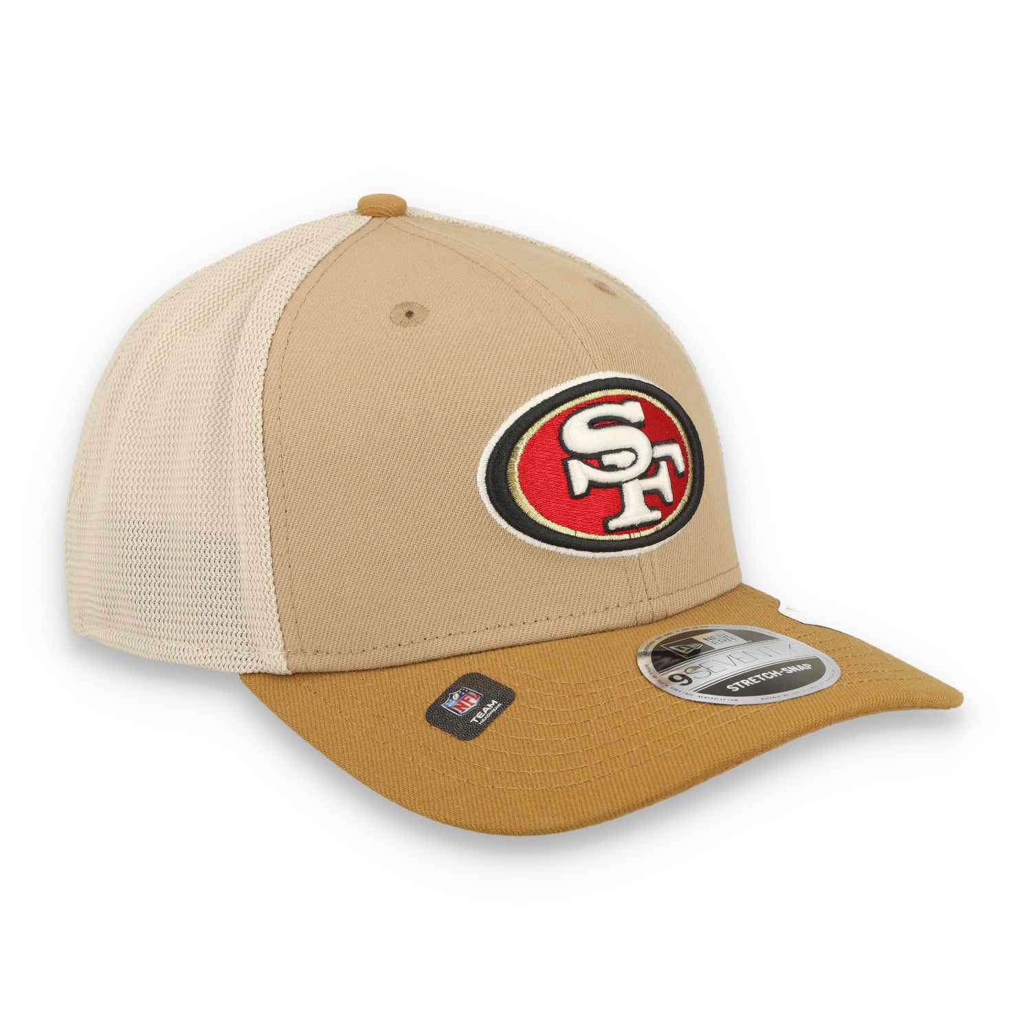 New Era San Francisco 49ers 2Tone 9SEVENTY Trucker Stretch-Snap Hat-Brown/Beige