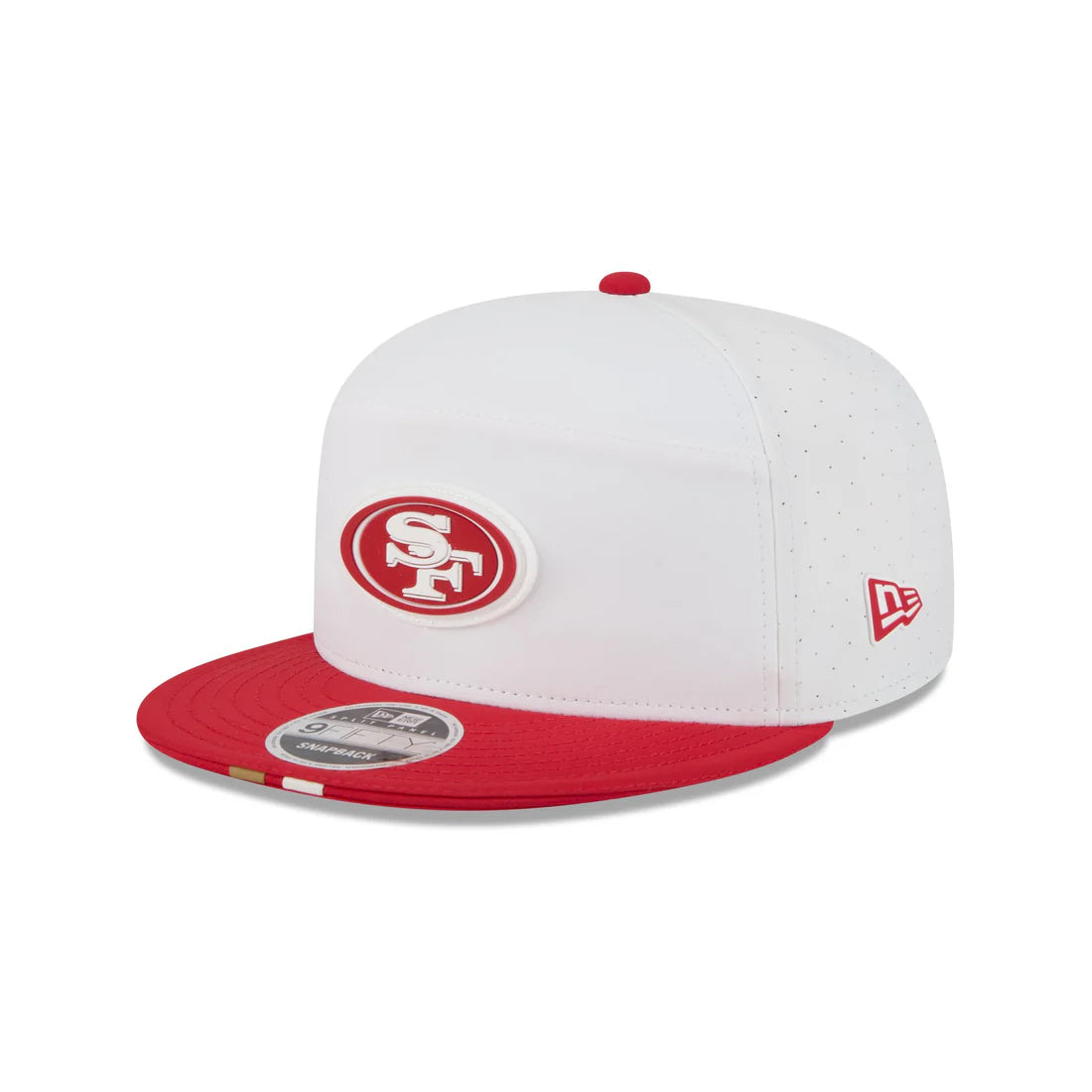 New Era San Francisco 49ers 2025 Training Split Panel 9FIFTY Snapback-White