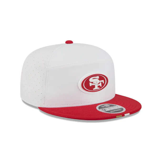 New Era San Francisco 49ers 2025 Training Split Panel 9FIFTY Snapback-White