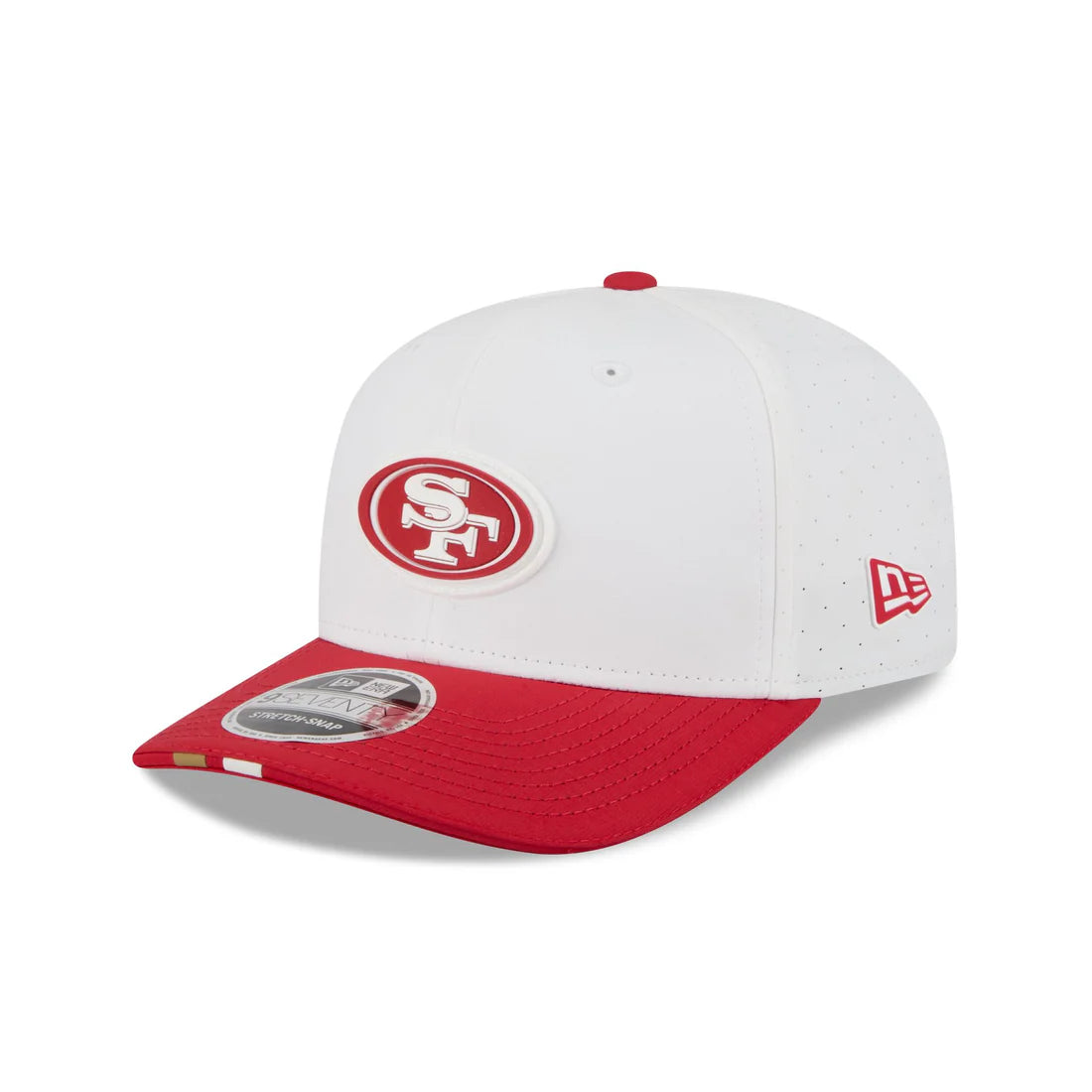 New Era San Francisco 49ers 2025 Training 9SEVENTY Stretch-Snap-White