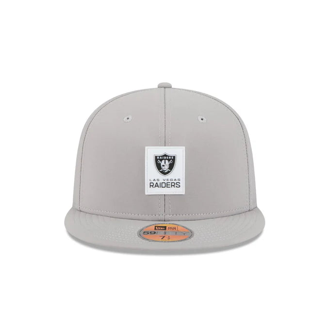 New Era Las Vegas Raiders Hot Weather ON-FIELD Sideline 59FIFTY Fitted Hat-Gray