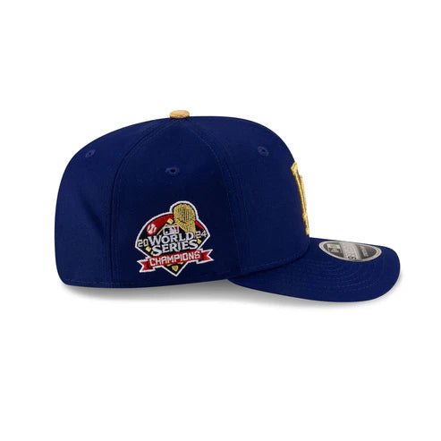 New Era Los Angeles Dodgers 2024 WS Side Patch 9SEVENTY Stretch-Snap Hat-Royal/Gold