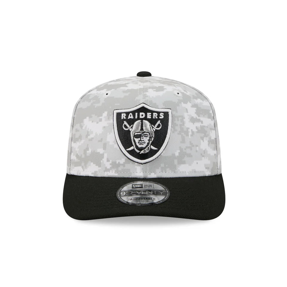 New Era Las Vegas Raiders Salute to Service 9SEVENTY Stretch-Snap Hat 2025