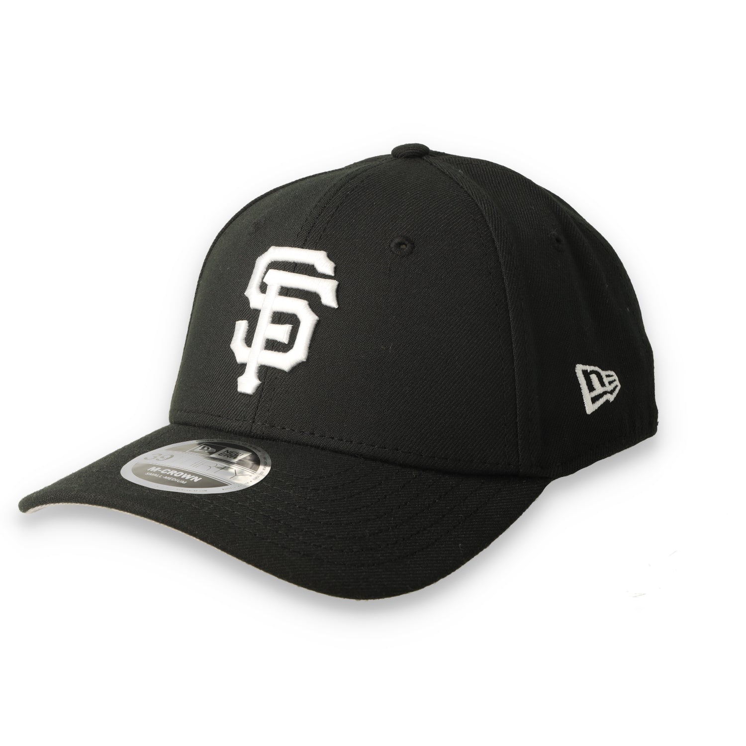 New Era San Francisco Giants 39THIRTY M-Crown A-Frame Stretch Fit Hat-Black/White