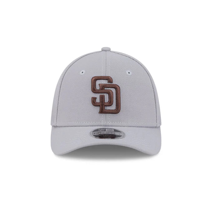 New Era San Diego Padres 39THIRTY M-Crown Stretch Fit Hat-Gray