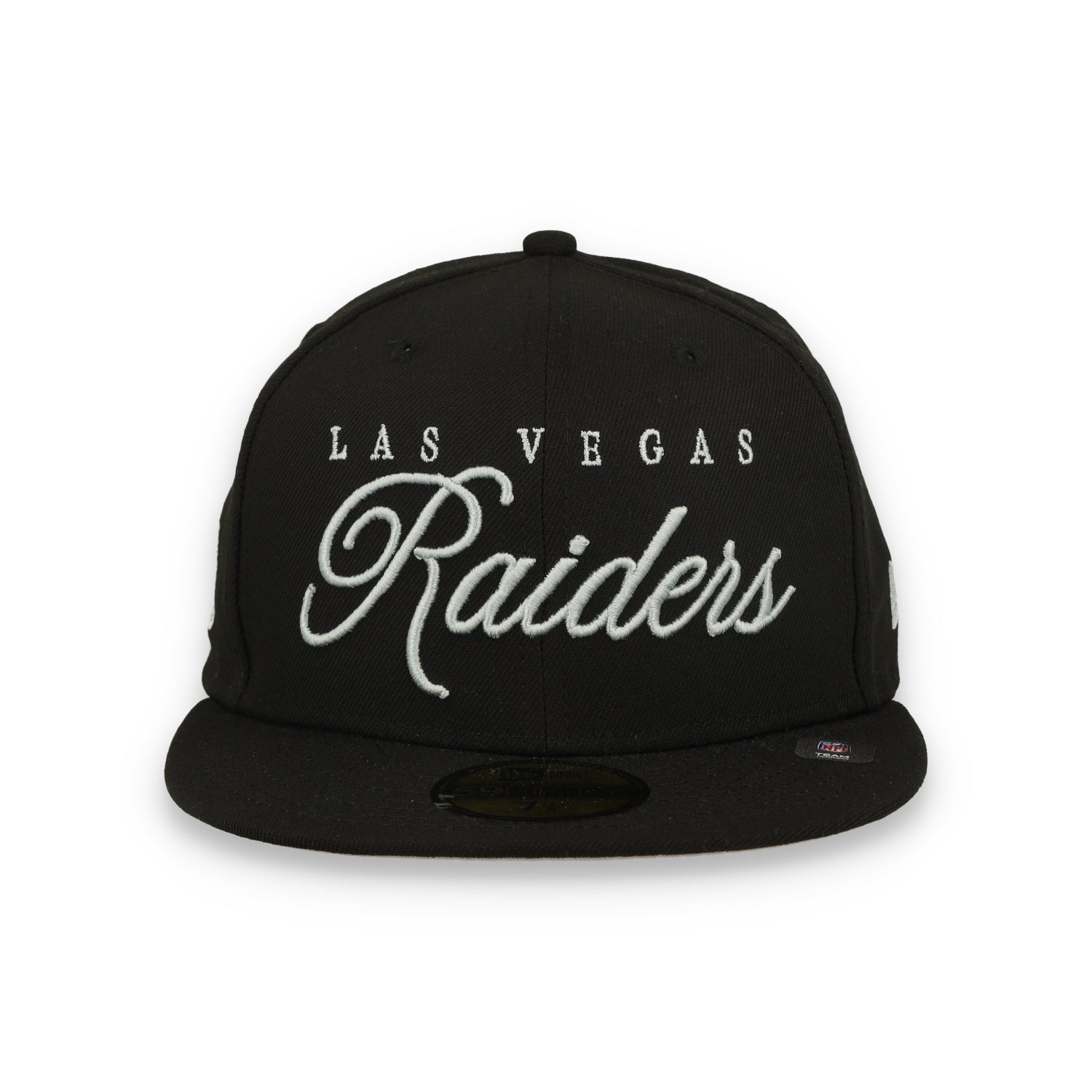 New Era Las Vegas Raiders Scripted 59FIFTY Fitted Hat-Black/Black