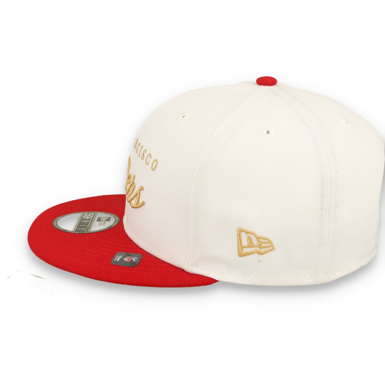 New Era San Francisco 49ers Scripted 59FIFTY Fitted Hat-White/Red