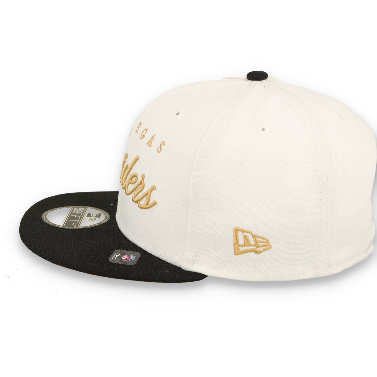 New Era Las Vegas Raiders Scripted 59FIFTY Fitted Hat-White/Black