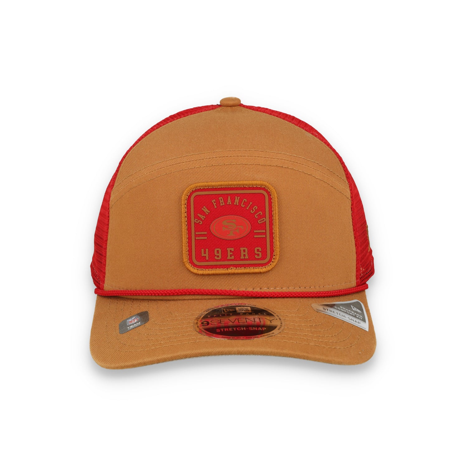 New Era San Francisco 49ers Injection Split Panel 9SEVENTY Trucker Stretch-Snap Hat