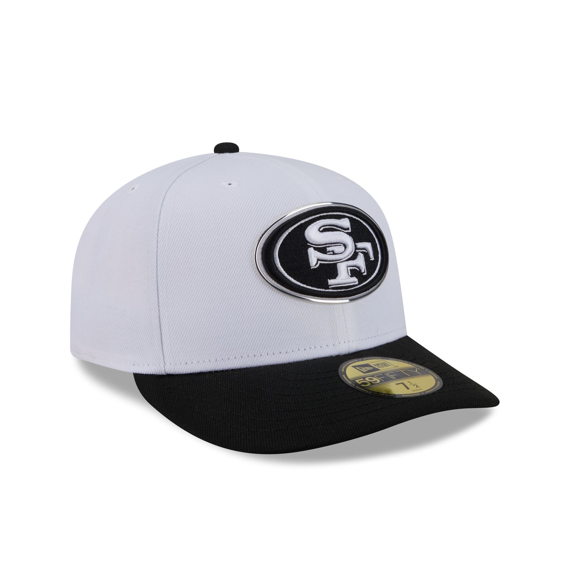 New Era San Francisco 49ers Black And White 2026 NFL Draft 59FIFTY Fitted Hat