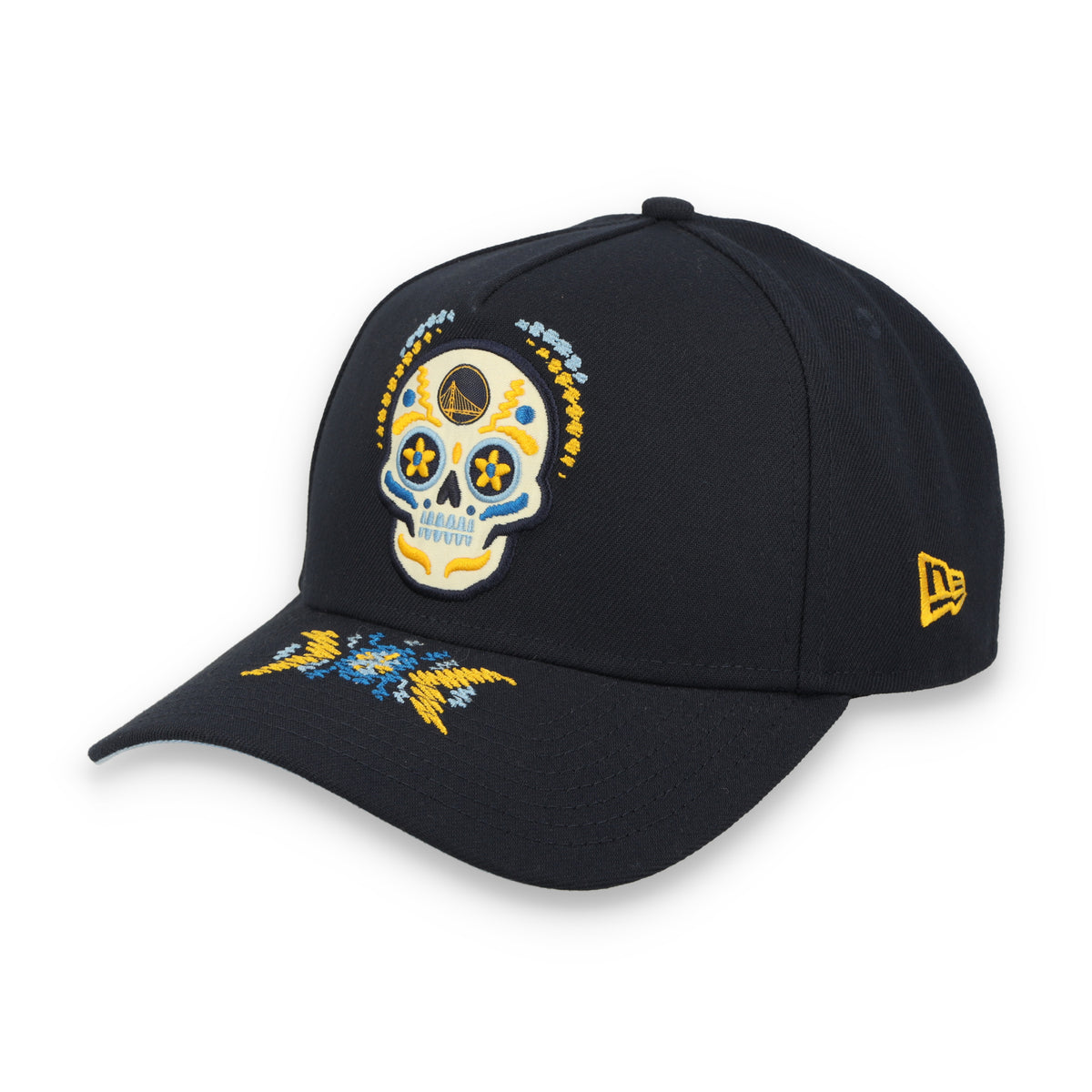 New Era Golden State Warriors 2026 Day of the Dead 9FORTY A-Frame Snapback - Navy