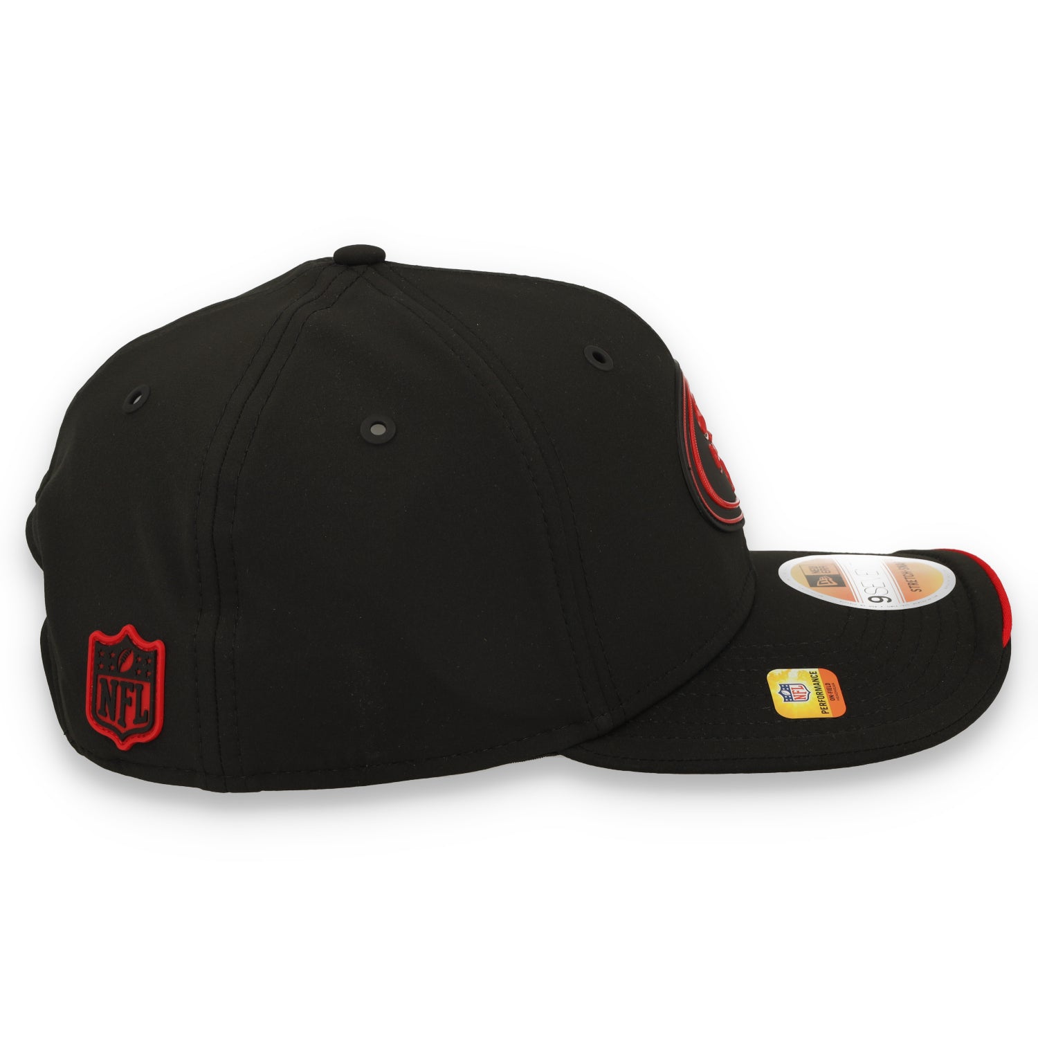 New Era San Francisco 49ers On-Field Performance 9SEVENTY Stretch -Snap Adjustable Hat-Black/Red