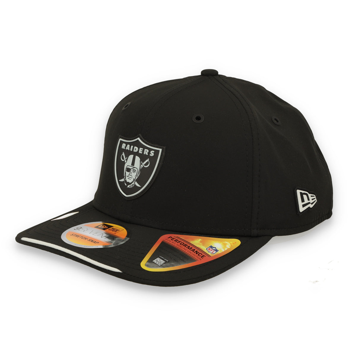 New Era Las Vegas Raiders On-Field Performance 9SEVENTY Stretch Snap Adjustable Hat - Black