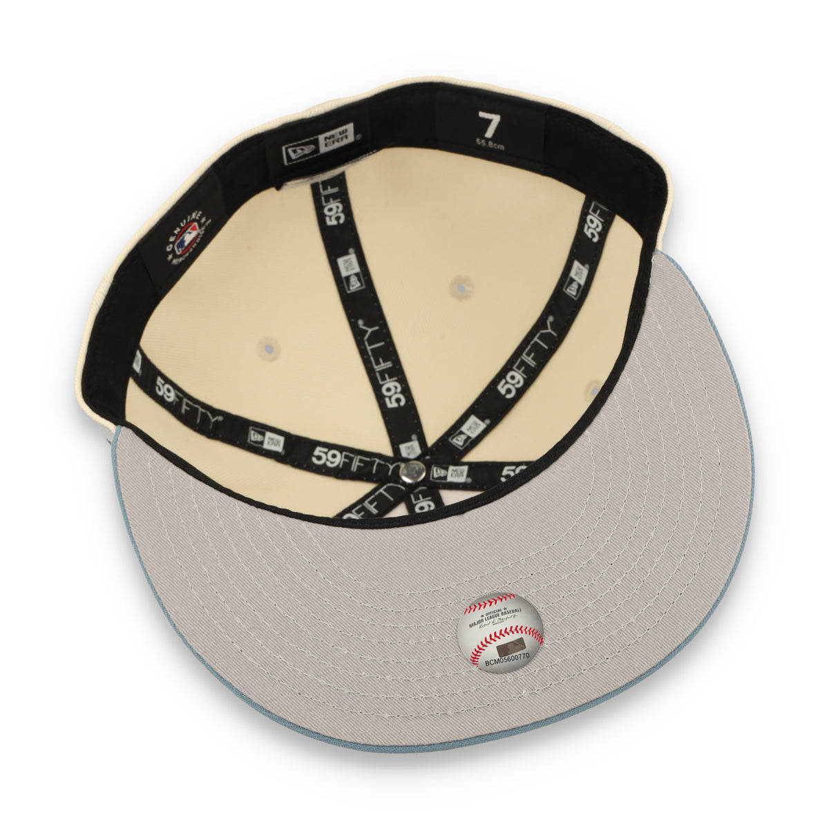 New Era New York Yankees 2-Tone Color Pack 59FIFTY Fitted Hat - Cream/Baby Blue