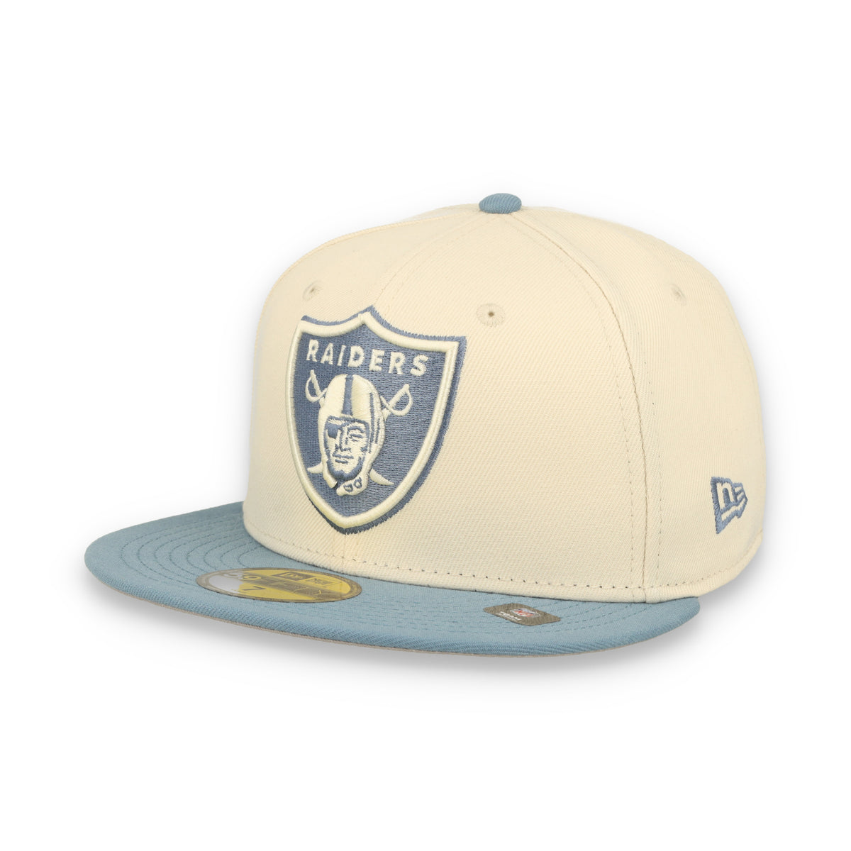 New Era Las Vegas Raiders 2-Tone Color Pack 59FIFTY Fitted Hat - Cream/Baby Blue