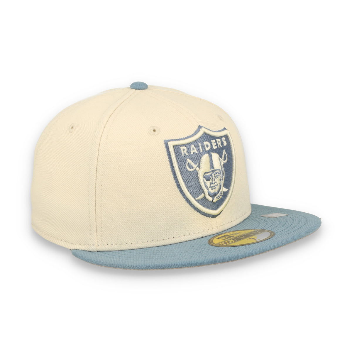 New Era Las Vegas Raiders 2-Tone Color Pack 59FIFTY Fitted Hat - Cream/Baby Blue
