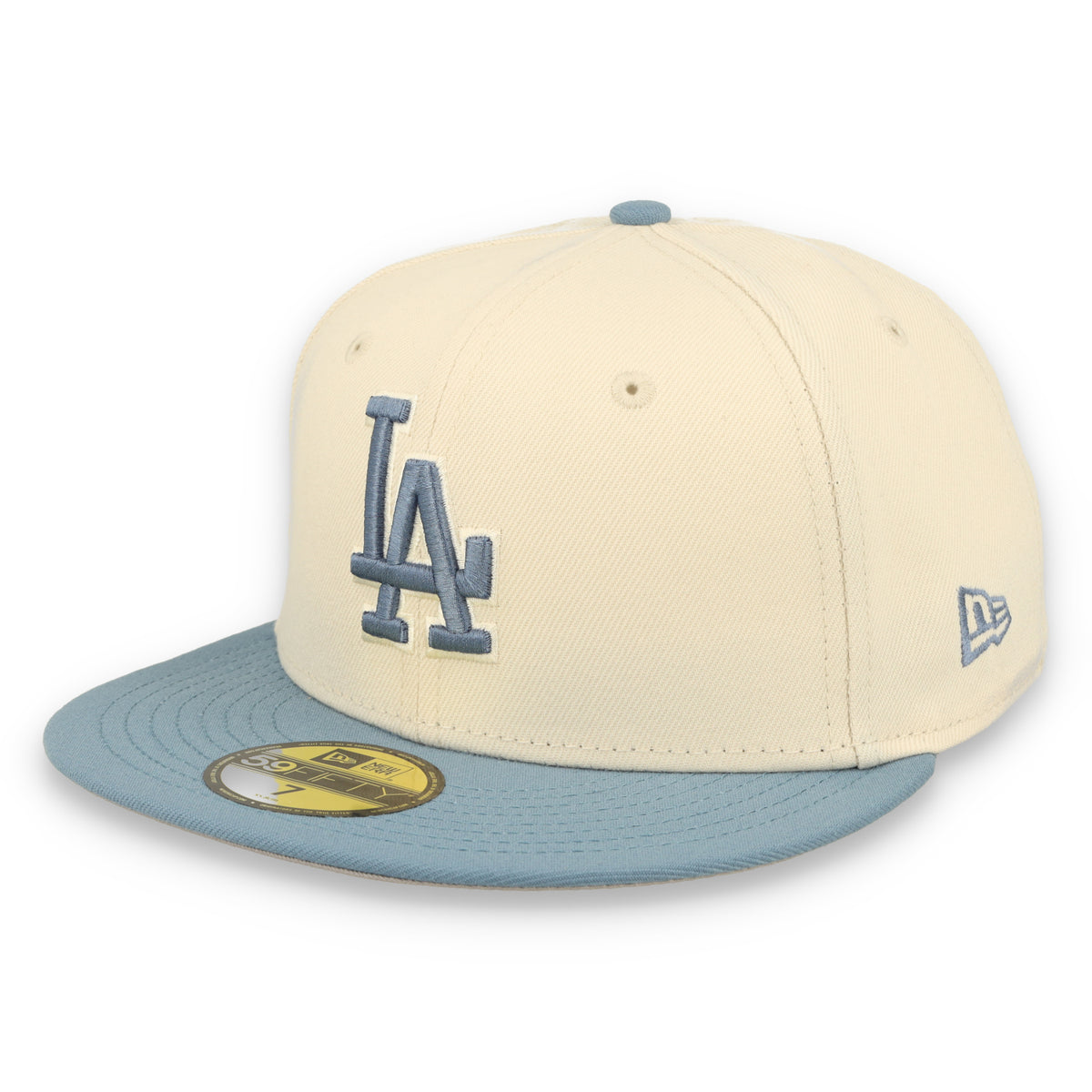 New Era Los Angeles Dodgers 2-Tone Color Pack 59FIFTY Fitted Hat - Cream/Baby Blue