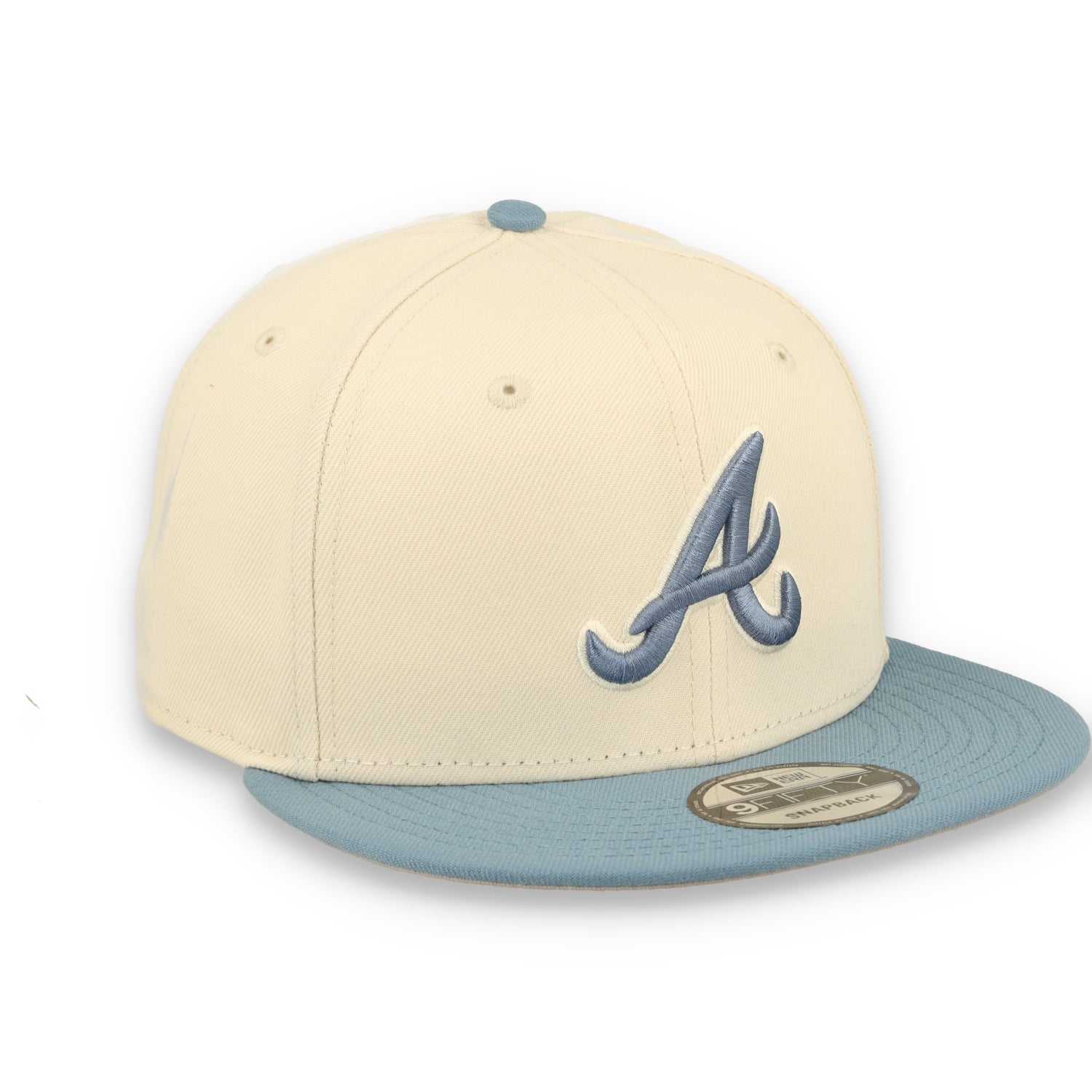 New Era Atlanta Braves 2-Tone Color Pack 9FIFTY Snapback Hat - Cream/Baby Blue