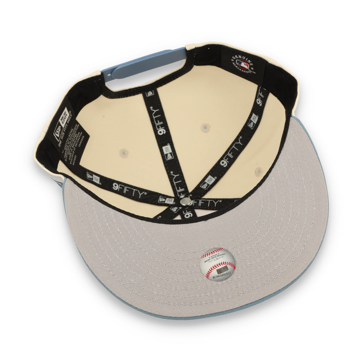 New Era Atlanta Braves 2-Tone Color Pack 9FIFTY Snapback Hat - Cream/Baby Blue