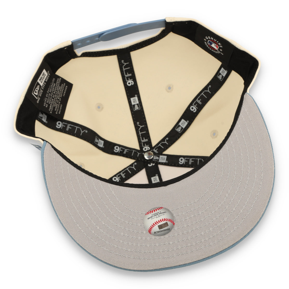 New Era Los Angeles Dodgers 2-Tone Color Pack 9FIFTY Snapback Hat - Cream/Baby Blue